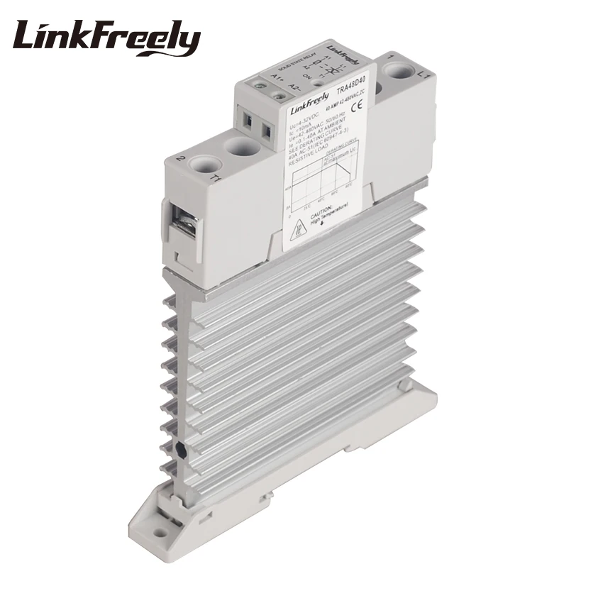 Gabinete Inteligente com Dissipador de Calor Tra48d40m Relé Ssr 3v 5v 12v 24v dc Trilho de Tensão Estado Sólido Placa de Interruptor 40a