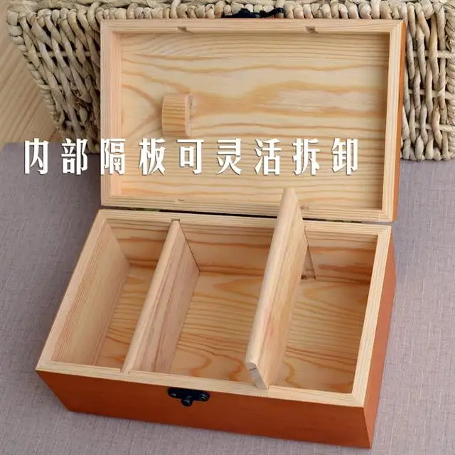 Коробка для хранения из цельного дерева, домашние швейные ножницы, пустая коробка для рукоделия, инструмент для рукоделия, многофункциональная коробка для хранения