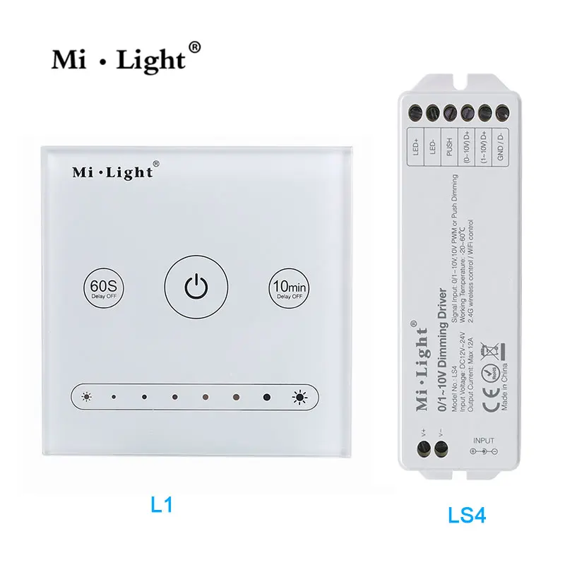 Milight ac110v 220v 0 ~ 10V L1 LS4 панель диммер использование с wifi пультом дистанционного