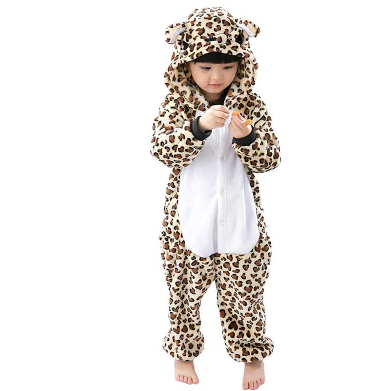 Kids Pajamas Children Winter Cosplay Leopard Pijama infantil kids girl boy Christmas Pyjama font b Animal