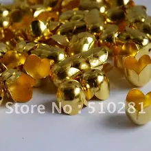 Оптом 1000 шт 10 мм Позолоченные ювелирные изделия Обжимные бусины наконечник для шнура Оконцовка шнура Торцевая крышка