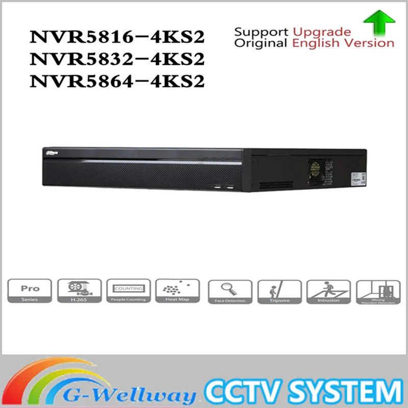 

Dahua 16/32/64CH 2U 4K H.265 Network Video Recorder NVR5832-4KS2 NVR5816-4KS2, NVR5864-4KS2 free DHL shipping