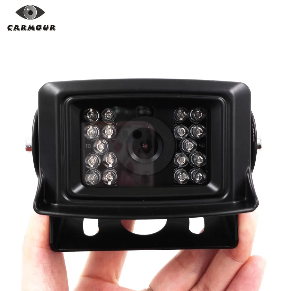 

CARMOUR Waterproof 24V 18 LED Night Vision Car Rear View CMOS Camera Auto Reversing Backup Bus Truck Camera 818T