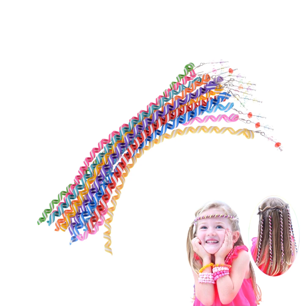 Buy 1pcs Children Girl Hair Curler Rope Braid Colorful