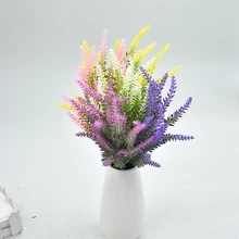 1 Bouquet Plastic Flower Romantic Provence Artificial Flowers Lavender Wedding Party Garden Decor 1 Bouquet Plastic Flower Romantic Provence Artificial Flowers Lavender Wedding Party Garden Decor