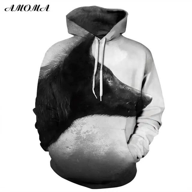 black dog hooded sweatshirt