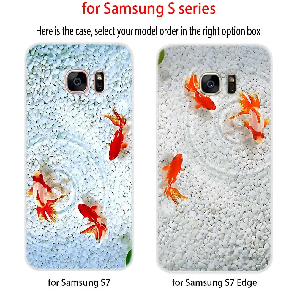 Милый мягкий чехол из ТПУ с изображением золотой рыбки для Samsung Galaxy S7 Edge S8 S9 S10 S11 S20