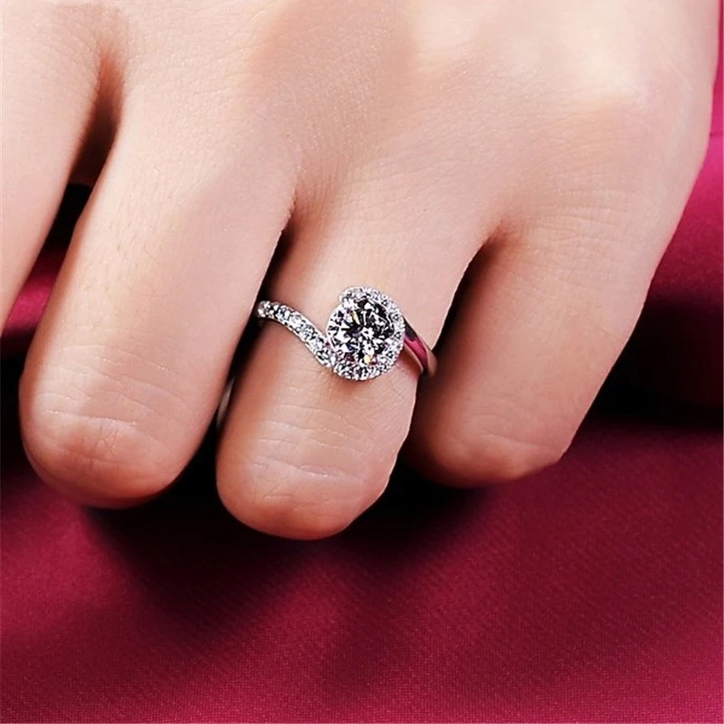 Unique Product Crystal 585 White Gold Color Vintage Anel Crown Ring Women Wedding Accessories Shine Crystal Jewelry Gift DR49 (3)