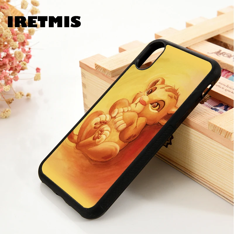 

Iretmis 5 5S SE 6 6S Soft TPU Silicone Rubber phone case cover for iPhone 7 8 plus X Xs Max XR The Lion King Simba Cartoon