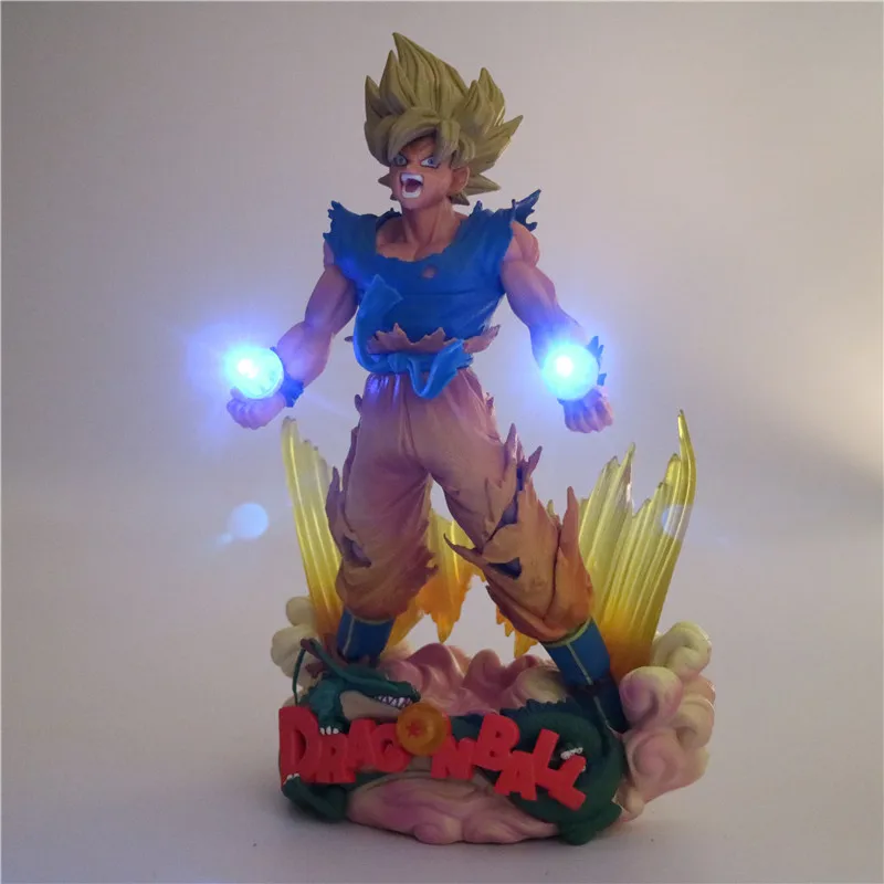 Dragon Ball Z Super Saiyan мощное светодиодное освещение DIY аниме ночник DBZ Коллекционная
