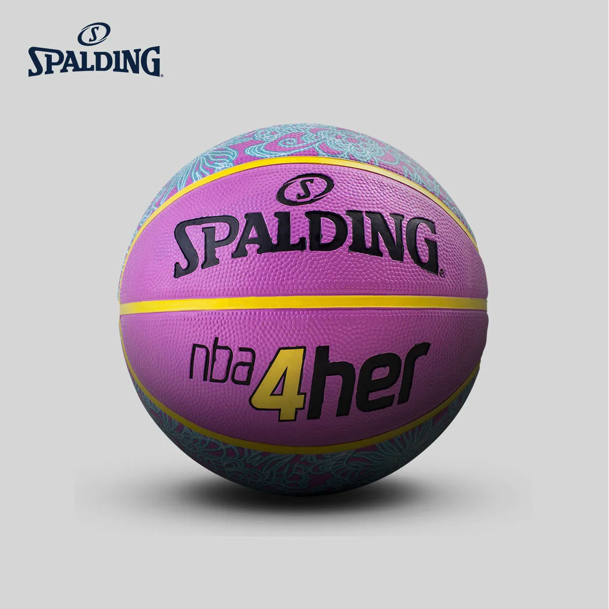 

Original SPALDING NBA 4her Series Outdoor Rubber Junior Women's Basketball No. 6 83-050Y