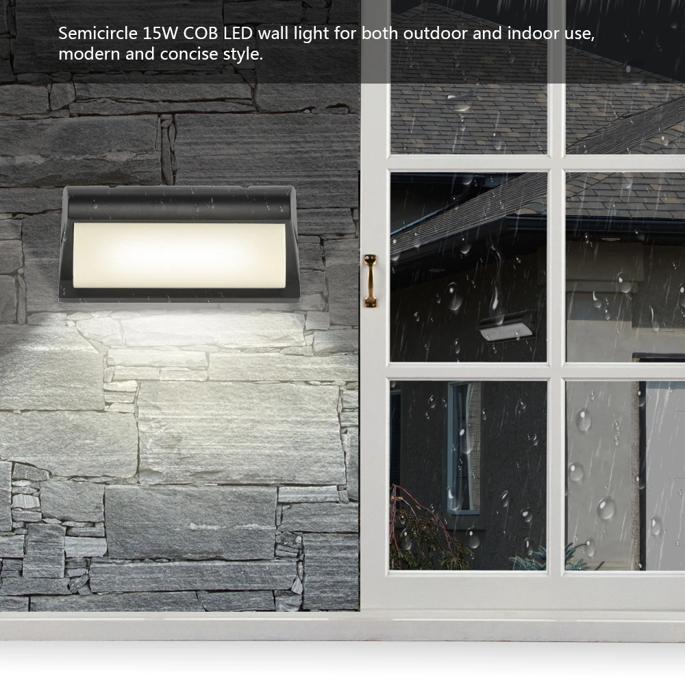 Indoor And Outdoor LED Wall Lamp COB 15W Wall Lamp Lighting Simple Waterproof Decorative Lights Energy Saving Low Consumption