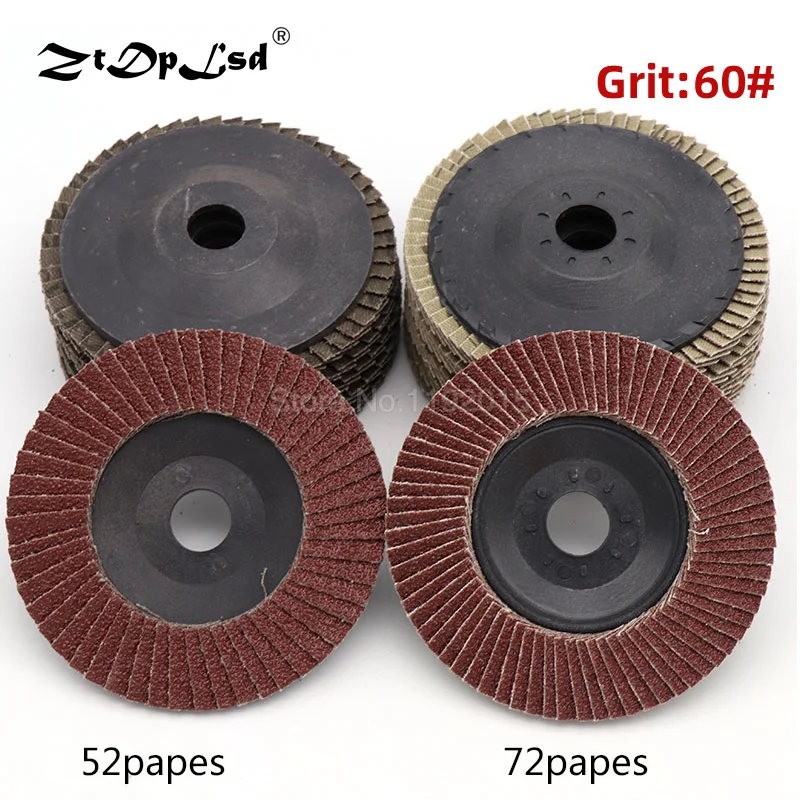  1Pcs 100MM Hole 16MM Flap Disc Wheels Grinding Sanding Discs For Metal Rust Removal Wood Polishing 