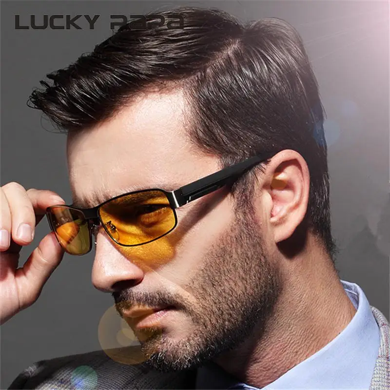 Brand Night Vision Polarized Sunglasses Men Driving Sun Glasses For
