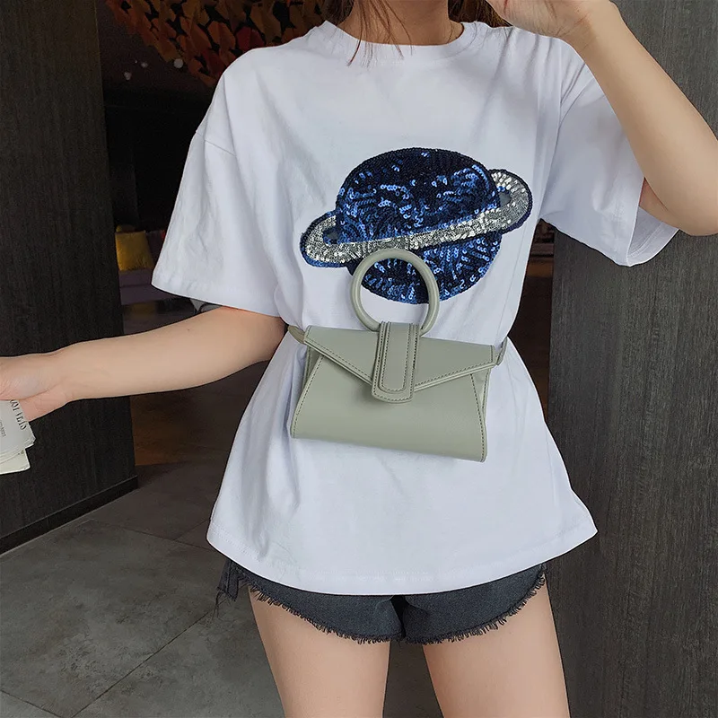 Kopen FEMALEE Vrouwen Mode Taille Verpakking Mini Kleine Messenger Bag Luxe Merk Designer Ronde Handvat Crossbody Bag PU Meisjes Handtassen