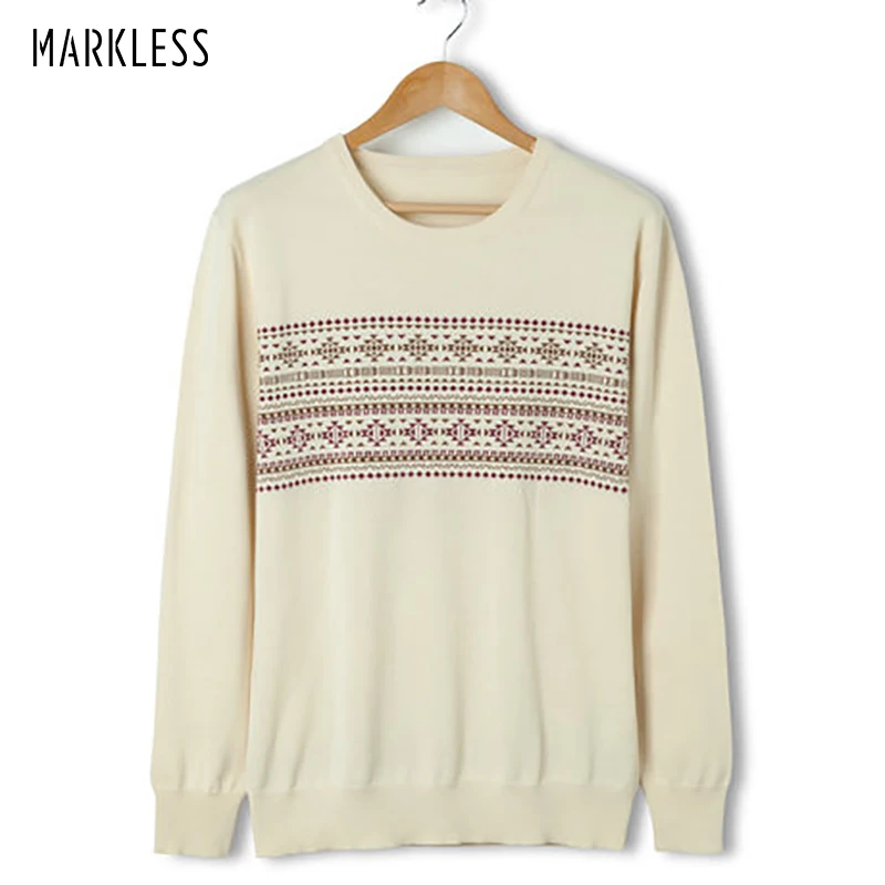 

Markless Thin Wool Autumn Men's Pullovers Sweaters Discount Low Price Sale Long-Sleeve Fashion O- Neck Sweater For Mens