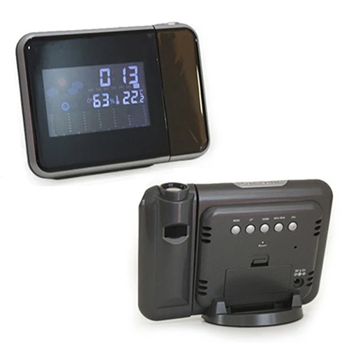 Цифровые Проекционные повтора будильник часы со светодиодным дисплеем подсветка метеостанция