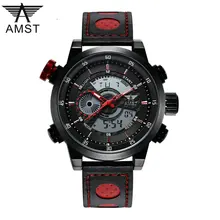 Luxury Brand AMST Men’s Quartz relogio masculino Digital Watches Men Fashion Casual Sports Clock Leather Military Wristwatches