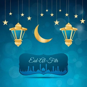 

Golden Star Moon Lights Night Blue Sky Backgrounds Vinyl cloth High quality Computer printed wall backdrops