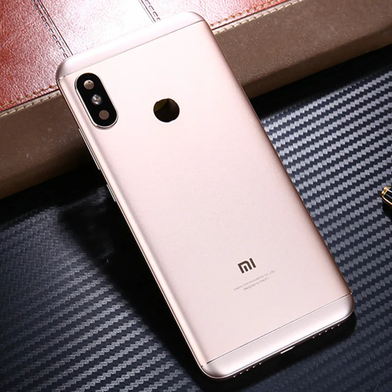 Mi A2lite корпус батареи Чехол для Xiaomi mi A2 Lite задняя крышка Запасные части кнопки громкости питания+ объектив камеры