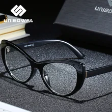 UNIEOWFA, Ретро стиль, кошачий глаз, прозрачные оптические очки, оправа для женщин, близорукость, очки, очки, Ретро стиль, рецепт, оправа для очков, TR90