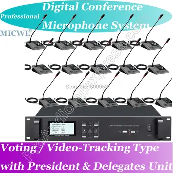 Micwl 4x800プロデジタル議論ワイヤレス会議マイクシステムホスト+社長+ delegatesユニット用マイク大会議室