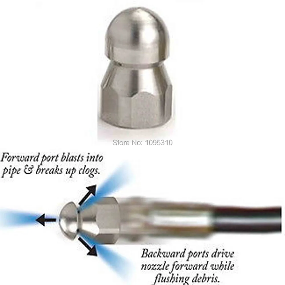 Garden hose drain cleaning nozzle ftempo