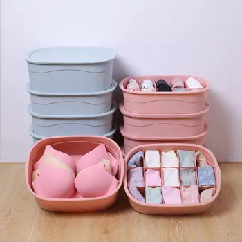 

Colorful 1/10/15 Grids Houseware Underwear Organizer With Cover Home Storage Socks Bra For Clothes Drawer Dividers Closet