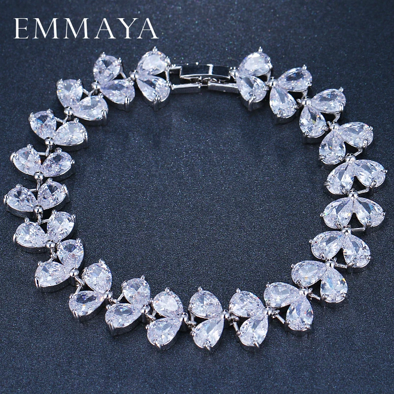 EMMAYA новые трендовые уникальные ювелирные изделия груша огранка Шарм AAA + CZ