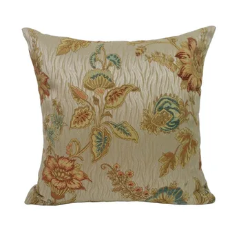 

Classical American Floral Sofa Chair Jacquard Designer Cushion Cover Decorative Square Home Pillow Case 45x 45cm Sell by piece
