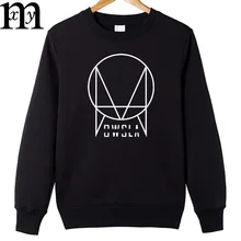 Новый 2016 OWSLA Логотип Толстовки Мужчины Мода DJ Skrillex Печатные Толстовки Хлопок Мужчины Хип-Хоп Плюс Размер