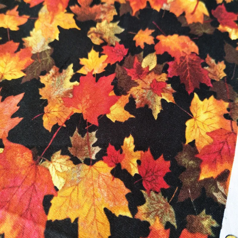 

110cm Wide Beautiful Plain Cotton Fabric Maple Leaf Print Fabric Quilting Patchwork Sewing Material Diy Baby Clothing Girl Dress