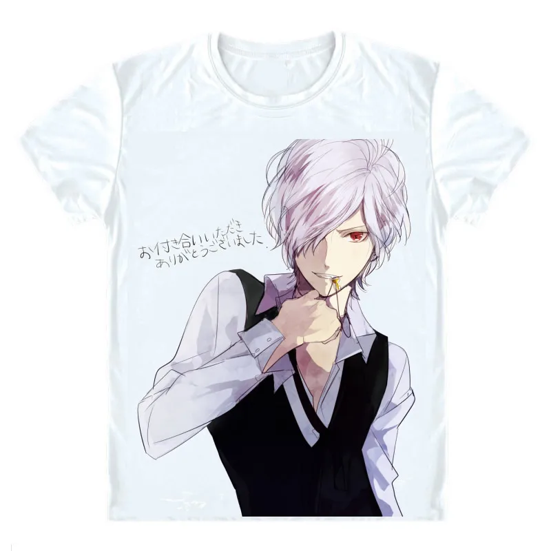 Coolprint аниме рубашка DIABOLIK LOVERS Diaborikku Ravazu футболки с коротким рукавом Komori Yui Sakamaki Kanato Косплей Motivs рубашки - Цвет: Style 17