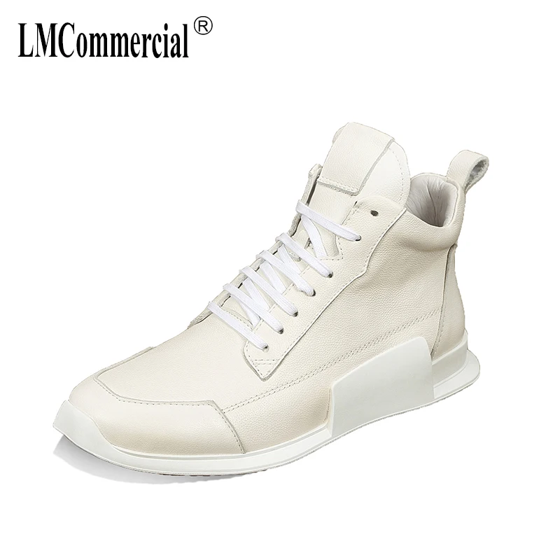 

casual men's Riding boots all-match cowhide zipper real leather boots autumn winter British retro steel toe shoes chelsea boots