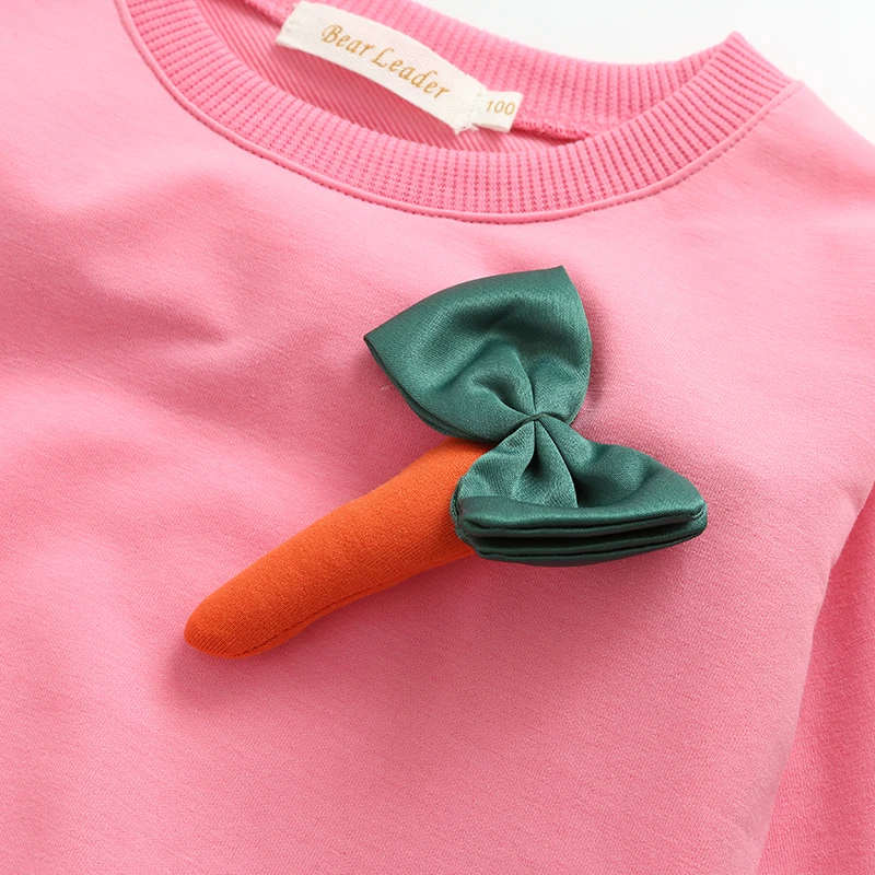 Melario/Детские топы; сезон весна-осень; Модная стильная одежда для девочек с длинными рукавами; одежда с рисунком маленькой морковки и кролика