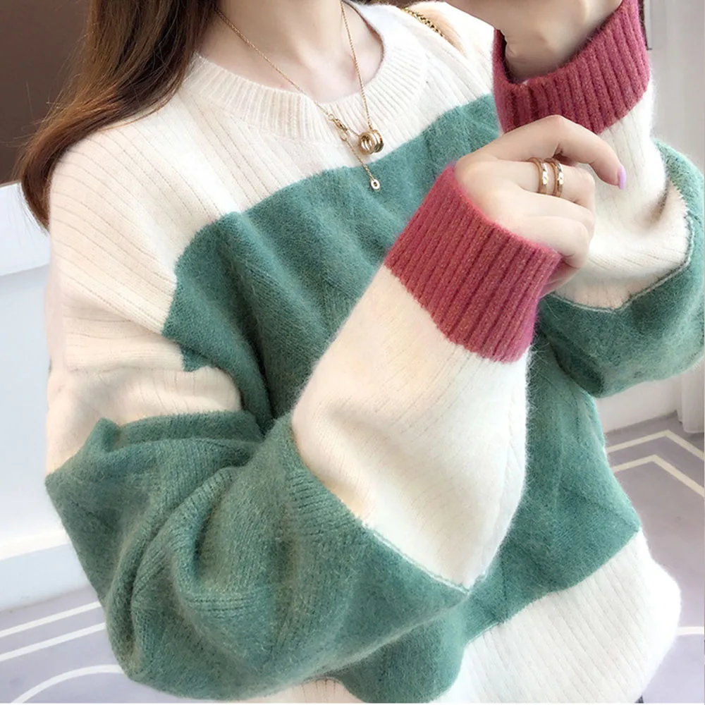 Cardigan Pullover Sweater Women O-neck Harajuku Korean Cashmere Sweater Chompas Para Mujer Sueter Mujer Invierno 2018