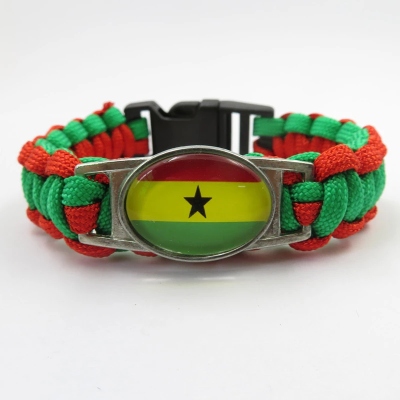 ファッション愛ガーナ国旗ブレスレットチャーム手作りガーナブレスレット 女性用バングルと男性ガーナ旗 チェーン リンクブレスレット Aliexpress