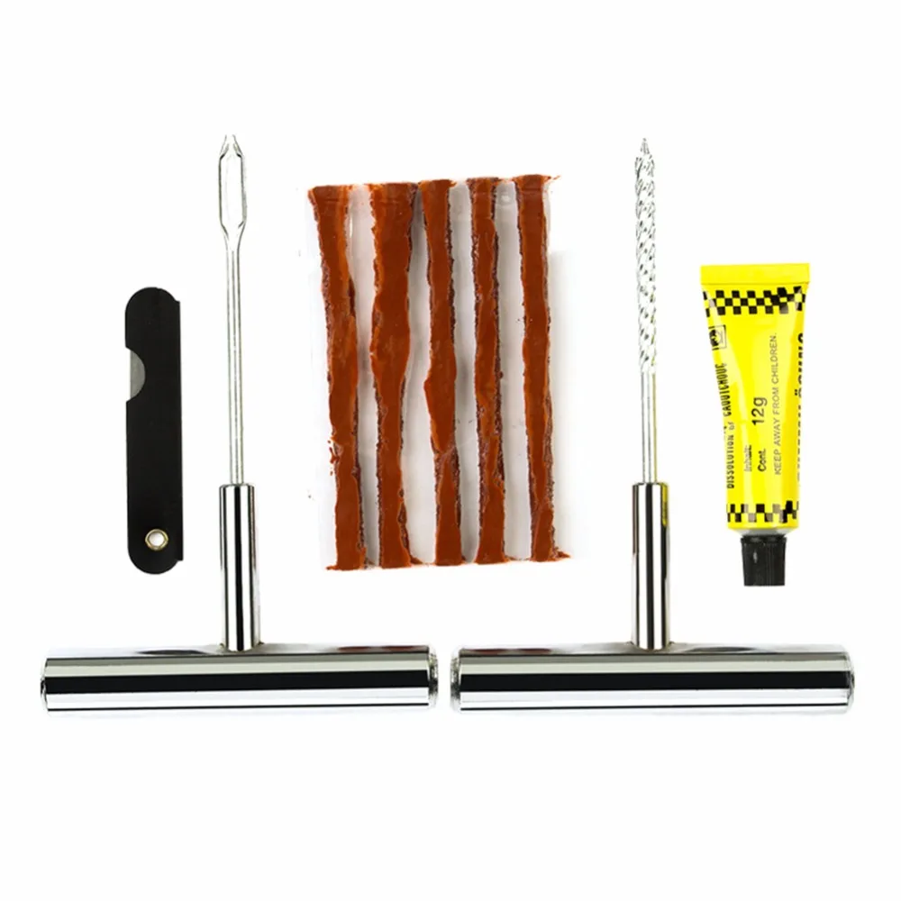 

New 9/8Pcs/Set Car Portable Tubeless Tire Tyre Puncture Plug Repair Tools Kits Automobiles For Bike Car Motorcycle Rubber