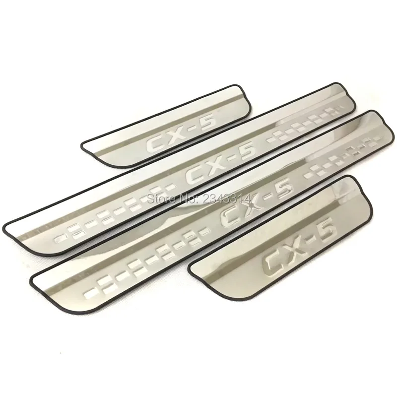Для 2017 2018 Mazda CX 5 CX5 нержавеющие двери и подоконники Kick Plates Scuff Guard педаль накладка
