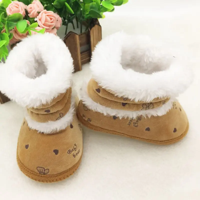 

Popular And Stylish Infant Baby Girls Winter Snow Boots Infant Solid Lace Up Shoes Prewalker 0-18 Months