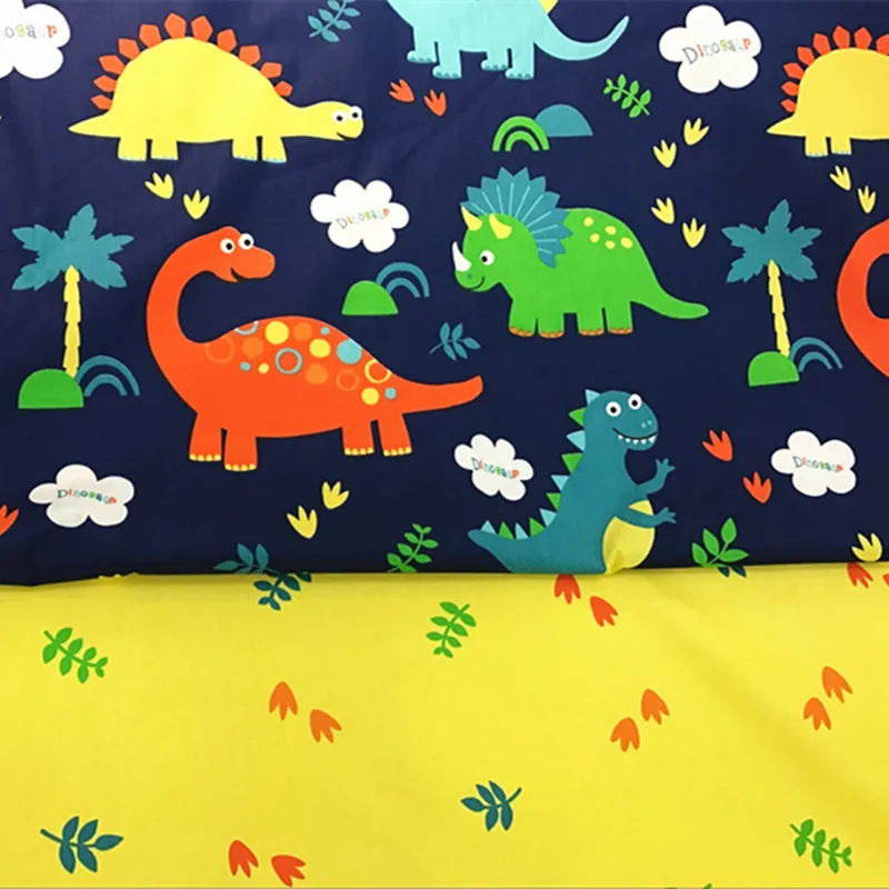 

half meter 100% cotton twill fabric for bedding children cloth handmade DIY Jurassic park print for you CR-A255