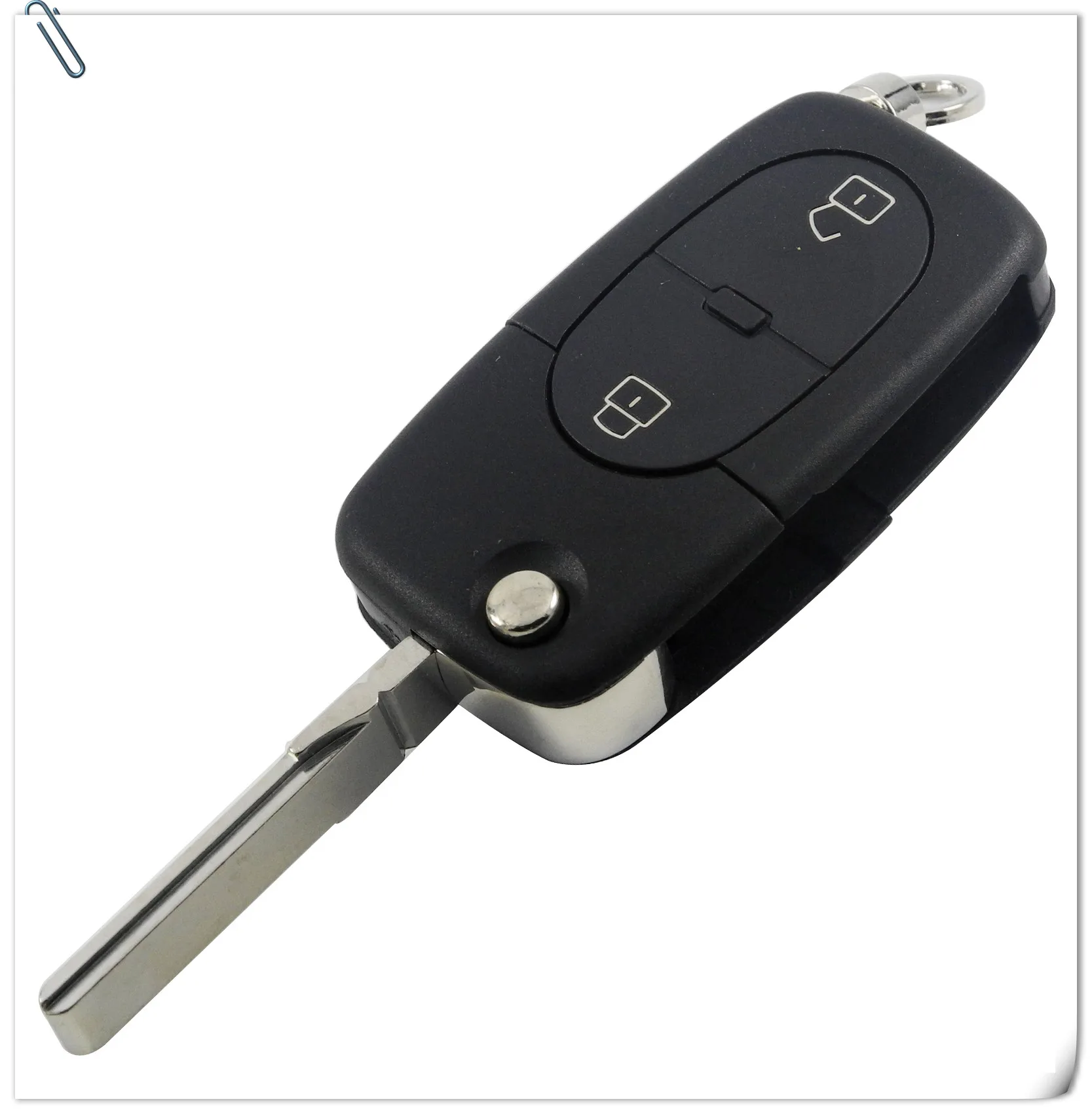 Keyforkess sostituisci pulsanti 2/3/4 Flip Car Key Case Shell Fob per Audi TT A2 A3 A4 A6 A8 TT Quattro lama CR1620/CR2032 supporto -