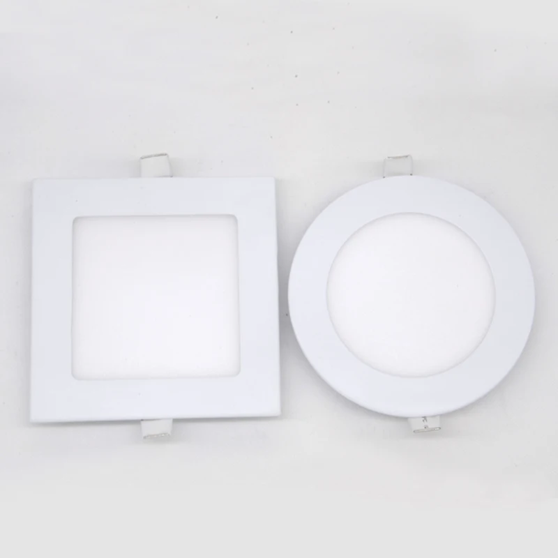 

Ultra Thin 6w 9w 12w 15w 20w 30w Led Panel Downlight Round/Square LED Ceiling Recessed Light AC110-240V LED Panel Light SMD2835