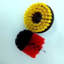 2 шт. красная желтая насадка в виде щетки мощность сверло щетка Чистая щетка используется на электрической дрели для ковер на диван кожа пластик деревянный