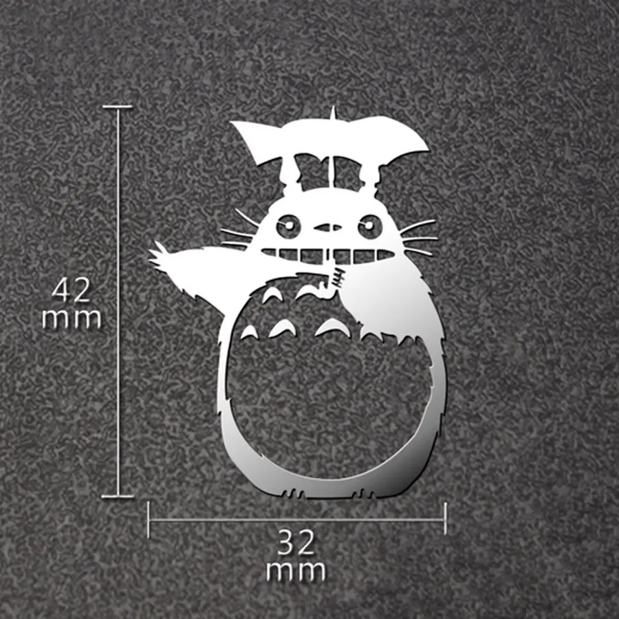 5 قطع جارتي Totoro الكرتون ملصقا الفاخرة للهاتف المحمول والحاسوب المحمول ملصقا سيارة دراجة نارية صائق DIY 3D المعادن ملصقات