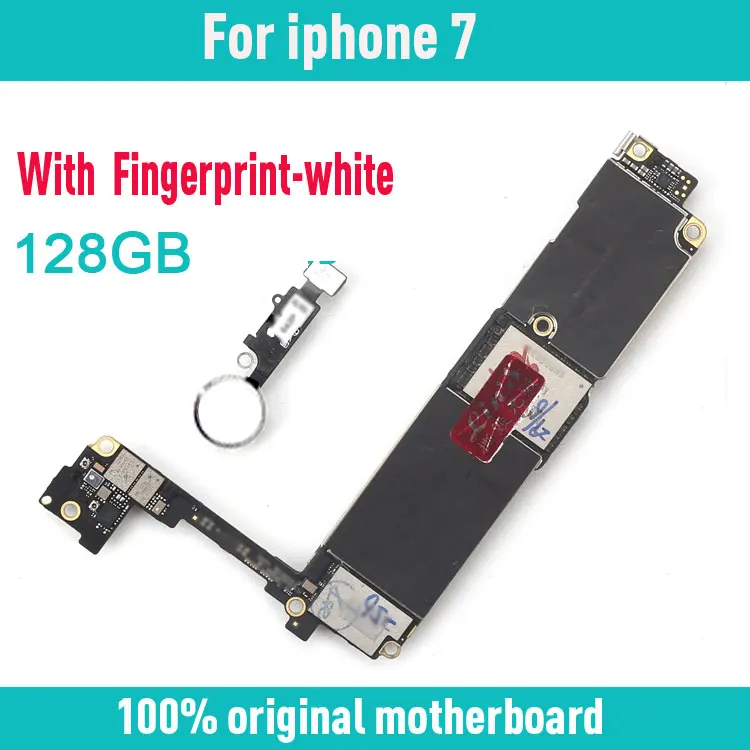 32 Гб 128 ГБ 256 ГБ для iphone 7 4,7 дюймов материнская плата с/без Touch ID, оригинальная разблокированная для iphone 7 материнская плата с чипами - Цвет: 128GB White Touch ID