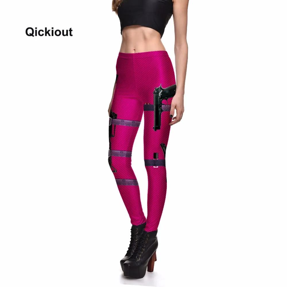 Qickitout 6 Colors Gun Equipment Leggings Fashion Women Leggings Super