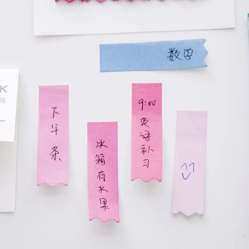 2 набора блокноты для записей Липкие заметки Kawaii милые цветные бумажные наклейки для скрапбукинга канцелярские принадлежности для офиса и школы закладки