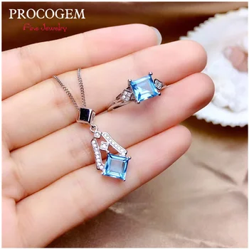 PROCOGEM Trendy Natural Blue Topza Jewelry sets for women Party Genuine Gemstones with CZ Necklace Ring 925 Sterling silver #564
PROCOGEM Trendy Natural Blue Topza Jewelry sets for women Party Genuine Gemstones with CZ Necklace Ring 925 Sterling silver #564