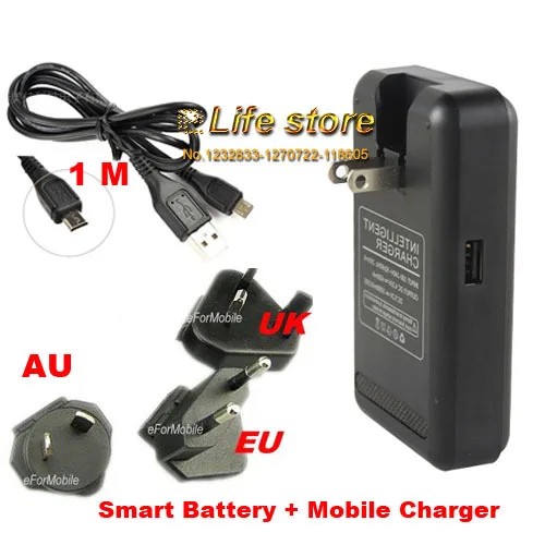 EU/UK/AU USB Desktop Dock Cradle Battery Mobile Phone